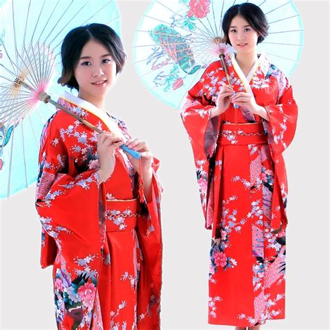 New Classic Traditional Japanese Kimono Women Yukata With Obi Stage Performance Dance National