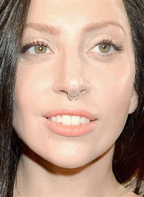 Lady Gaga Septum Piercing Along With A Beautiful Natural Lookwerk