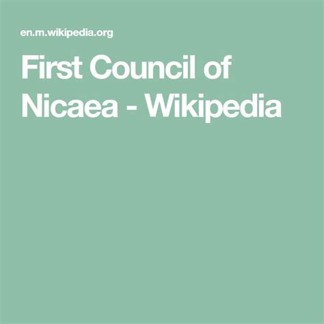 First Council Of Nicaea Wikipedia Nicaea Council One