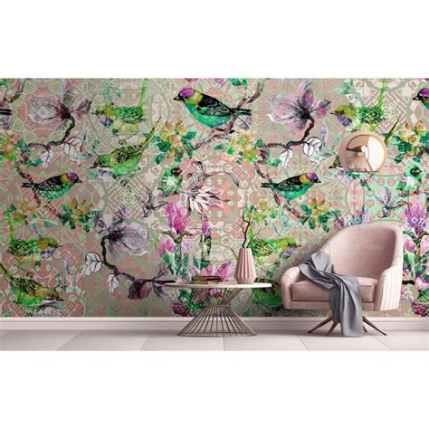 Livingwalls Photo Wallpaper Walls By Patel Mosaic Birds 2 Wall