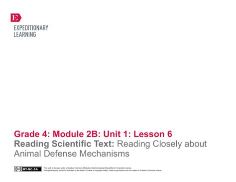 Grade 4 Ela Module 2b Unit 1 Lesson 6