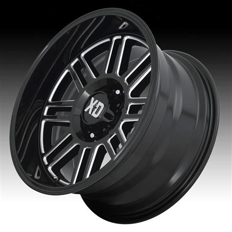 Xd Series Xd850 Cage Gloss Black Milled Custom Wheels Rims Xd850