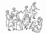 Age Coloring Middle Ages Danse Dance Adult Colorare Da Drawing Medieval Traditional Adults Dancing Drawings Colouring sketch template
