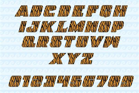 Tiger Alphabet SVG Tiger SVG Tiger Font SVG Letters SVG 353000 SVGs