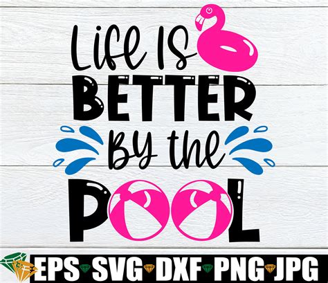 Life Is Better By The Pool Pool Svg Summer Pool Tote Pool Etsy