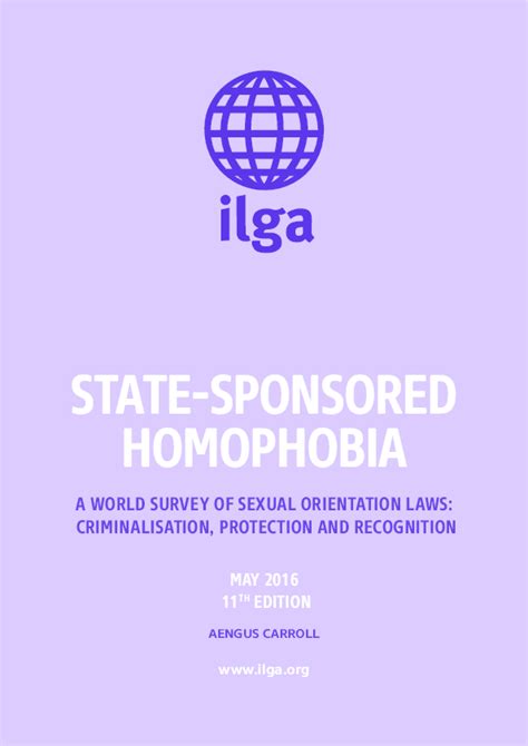 Pdf State Sponsored Homophobia A World Survey Of Sexual Orientation
