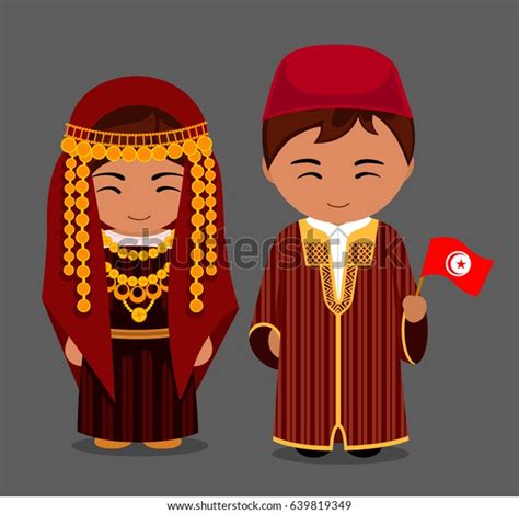 image vectorielle de stock de tunisians national dress