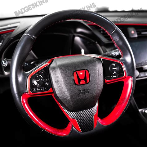 Honda Civic Fk8 Type R Steering Wheel Overlay Badgeskins