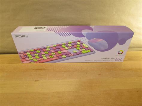 Mofii 666 Keyboard Mouse Combo Wireless 24g Mixed Color 110 Key