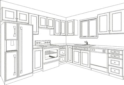 Color the drawing of the kitchen cabinet. Plan your Kitchen with drawings from Canadiana Kitchens ...