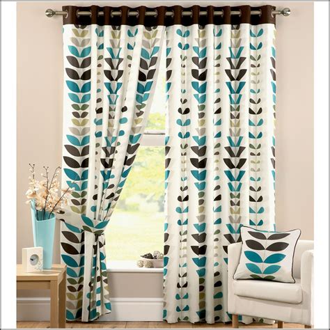 Teal Cream And Brown Curtains Curtains Home Design Ideas