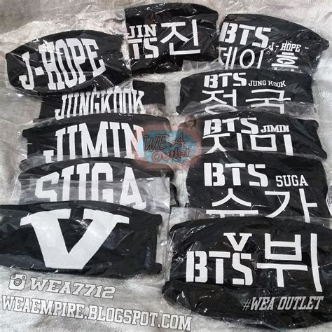 Maybe you would like to learn more about one of these? Masker Kpop BTS Hangul - WE- A Outlet (WE-A Kpop Shop)