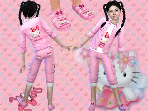 Hello Kitty Denim Set The Sims 4 Catalog