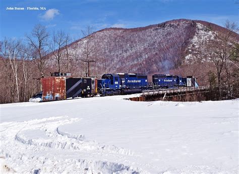 Snowplow Train At Florida Ma The Nerail New England Railroad Photo