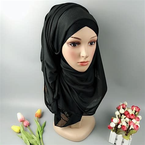 Women Scarf Polyester Jersey Muslim Pakistani Scarf Hijab Buy