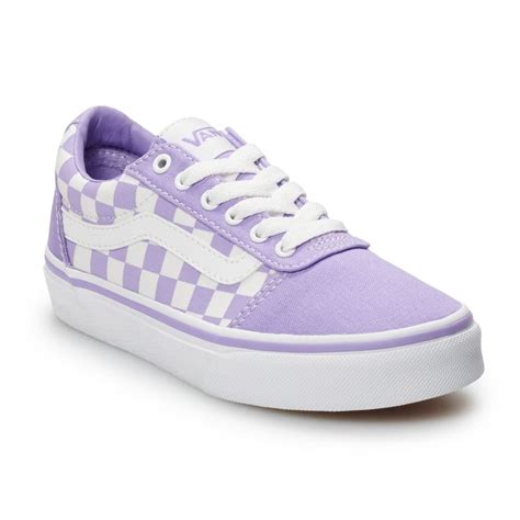 Vans Ward Girls Checkered Skate Shoes Kohls In 2021 Girls Shoes