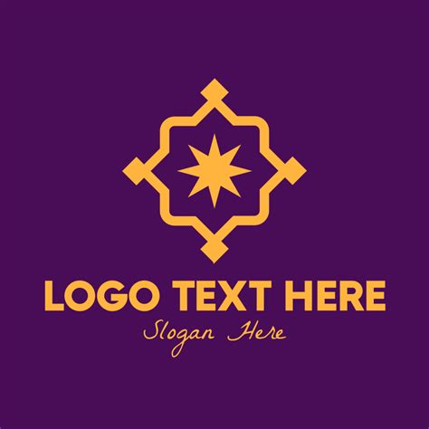 Golden Elegant Arabic Pattern Logo Brandcrowd Logo Maker