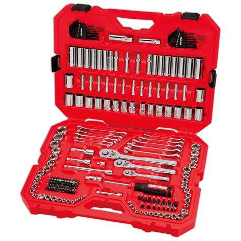 CRAFTSMAN 206-Piece Polished Chrome Mechanics Tool Set (1/4-in; 3/8-in