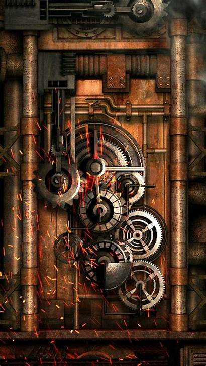 Steampunk Gears Wallpapers Machine Mobile Background Android