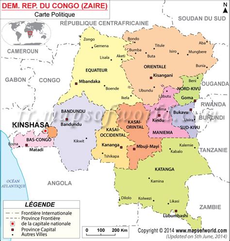 République Démocratique Du Congo Carte