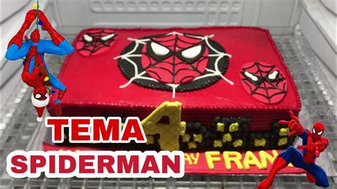 Cara membuat kue ultah spyderman dengan tekhnik buttercream transper. Cara Menghias Kue Ultah Tema Spiderman | Ukuran 18x36cm ...