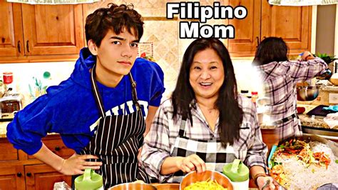 My Filipino Mom Teaches Me How To Cook Filipino Food Youtube