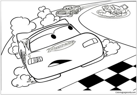 Lightning McQueen 1 Coloring Page - Free Coloring Pages Online