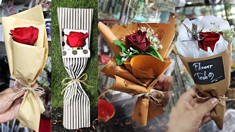 Top 1o Only 1 Rose Wrapping Tutorial How To Wrap A Single Rose How