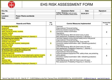 The risk report identifies all areas of risk collected in each section of the assessment. Nist Sp 800 30 Risk Assessment Template - Template 1 ...