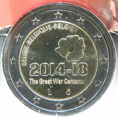 Belgium 2 Euro Coin 100 Years Since The Beginning Of World War I 2014