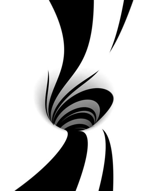 Wall Mural Abstract Black And White Spiral Pixersus Optical