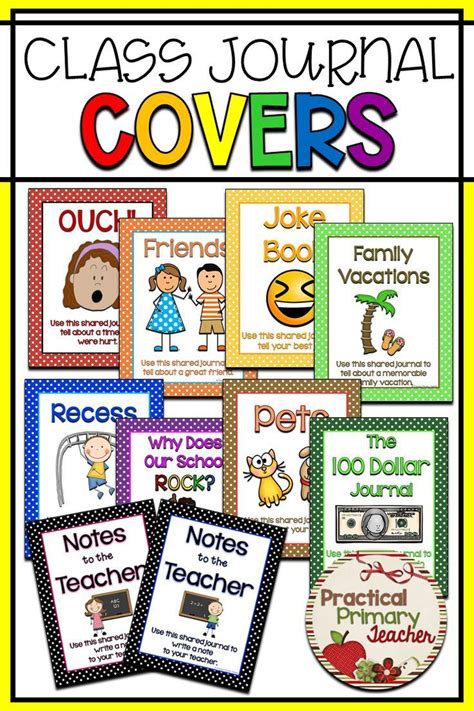 Class Journal Covers Are Perfect For Literacy Or Writing Stations