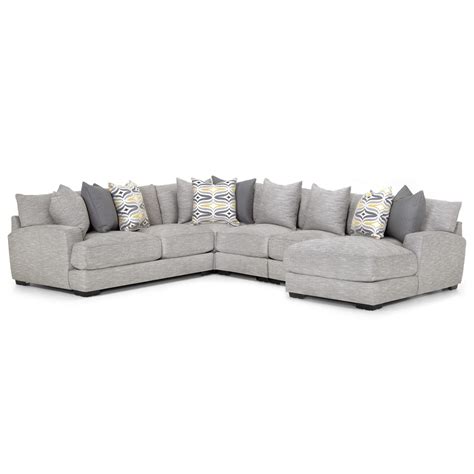 Moore Furniture Barton 5 Piece Sectional In Light Gray Nfm