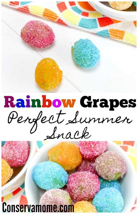 Rainbow Grapes Perfect Summer Snack Summer Fruit Recipes Healthy