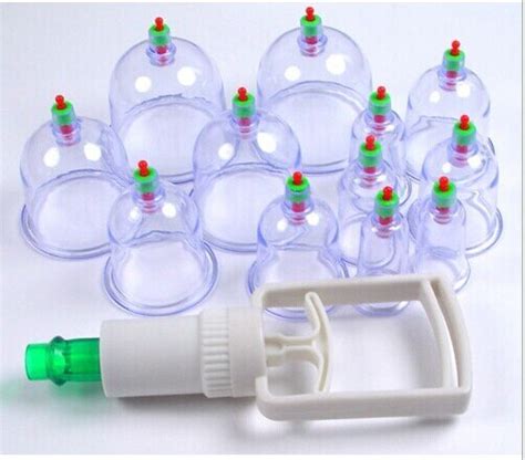 12 Cups Chinese Medical Vacuum Body Massager Magnetic Acupunture Vacuum Cupping Set Portable