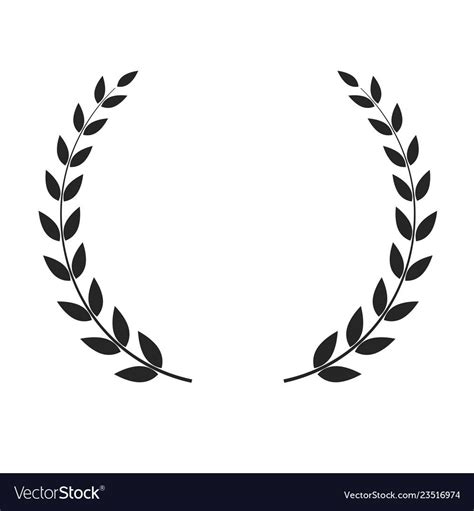 Laurel Wreath Isolated On White Background Vector Image On Vectorstock