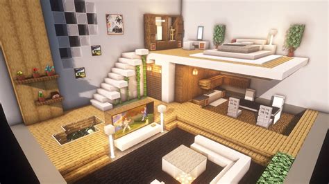 Minecraft Modern Room Tutorial Interior 1 Youtube