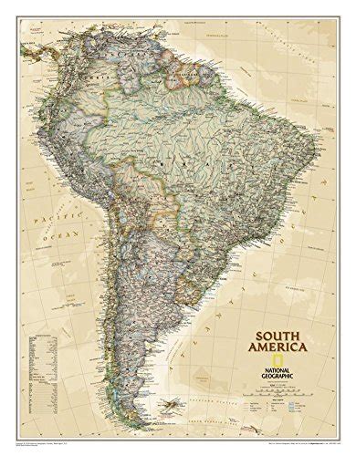 Buy National Geographic South America Executive Wall Laminated 235