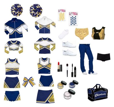 Navy Blue Gold And White Cheerleading Uniform By Khaymaker Liked On