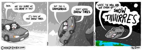 Snow Tires Cheerupemokid Car Tires Dad Father Comics