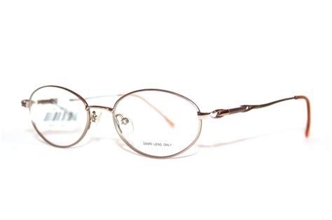 New Women Eyeglasses Ecca Wm 5038 Snd Light Brown Metal Rx Oval Frames 49 18 135 Ebay