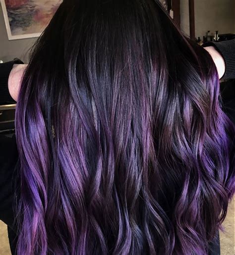 The next important step is giving your hair the color and it involves transitioning from the natural black base to a blend of dark purple and brown to. Blackberry Dark Purple Hair Color Trend | InStyle.com
