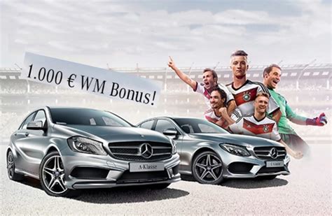 Fußball WM Neuen Mercedes bestellen und 1 000 Fan Prämie sichern Zur