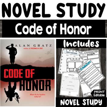 Code Of Honor By Alan Gratz Novel Study By Dors Learning Tpt