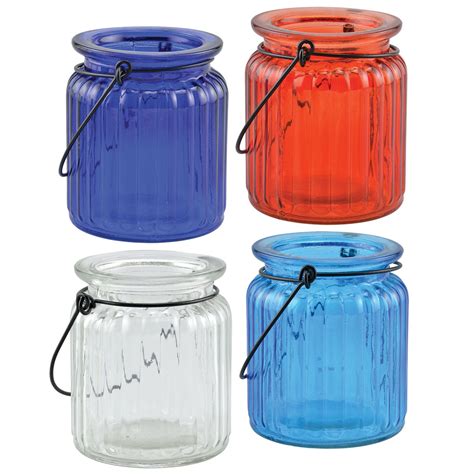 Old Fashioned Tinted Glass Jars With Wire Handles Dollar Store Crafts Dollar