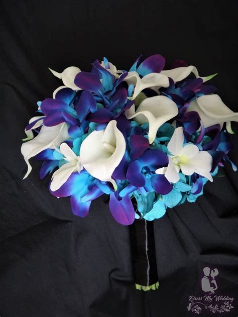 dress my wedding galaxy orchid and turquoise bridal bouquet orchid bridal bouquets bridal