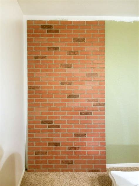 Faux Brick Wall With German Schmear Diy Beautify Creating Beauty At