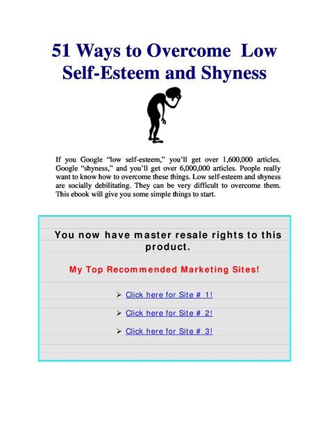 51 Ways To Overcome Low Self Esteem And Shyness