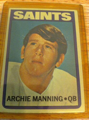 1971 Topps Archie Manning Rookie Card New Orleans Saints Ebay