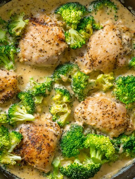 Low carb broccoli and cheese stuffed chicken breast can be a delicious meal all by itself if you'd like. Creamy Chicken Broccoli Skillet - 12 Tomatoes